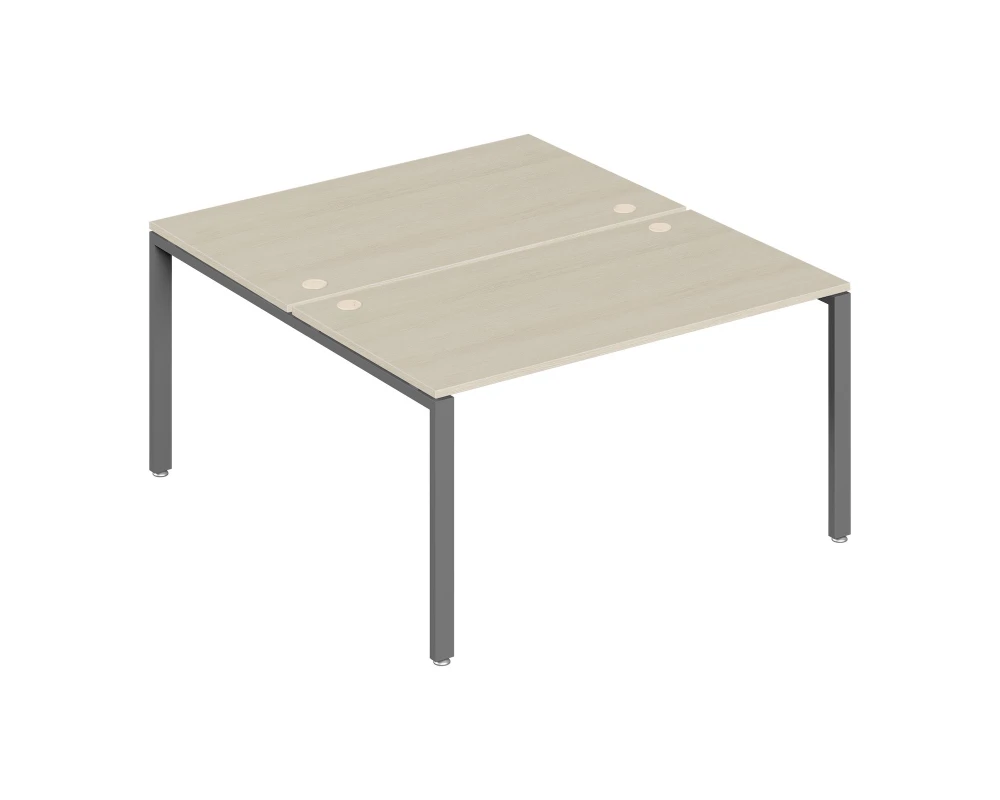 Бенч-система на 2 места 140x123x75 Тренд Метал / Trend Metal Дуб феррара/Антрацит