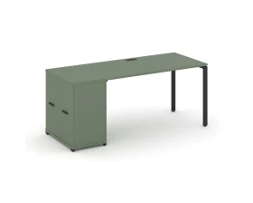 Стол рабочий с опорным распаш. шкафом CN.SP-217 B 1400x720x750 Концепт / Concept images