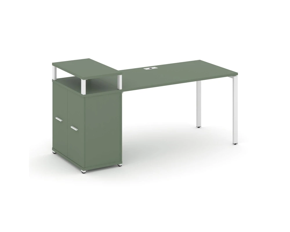 Стол рабочий с опорным распаш. шкафом с верх. горизонтом CN.SP-222 W 1600x720x917 Концепт / Concept
