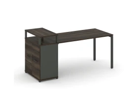 Стол рабочий с опорным распаш. шкафом с верх. горизонтом CN.SP-222 W 1600x720x917 Концепт / Concept images
