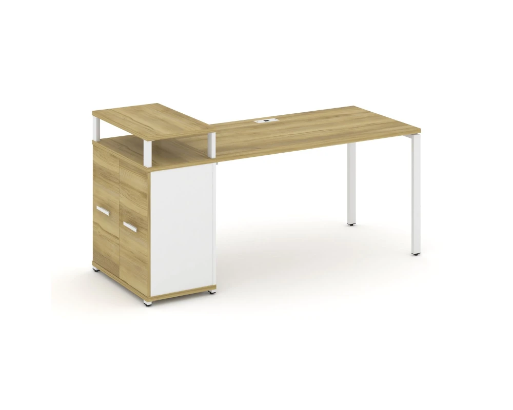 Стол рабочий с опорным распаш. шкафом с верх. горизонтом CN.SP-223 W 1800x720x917 Концепт / Concept