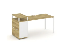 Стол рабочий с опорным распаш. шкафом с верх. горизонтом CN.SP-223 W 1800x720x917 Концепт / Concept images