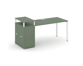 Стол рабочий с опорным распаш. шкафом с верх. горизонтом CN.SP-223 W 1800x720x917 Концепт / Concept images