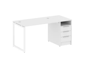 Рабочая станция с тумбой на О-образном м/к 1612x720x750 Метал Систем Куатро 4х4 / Metal System Quattro 4x4 images
