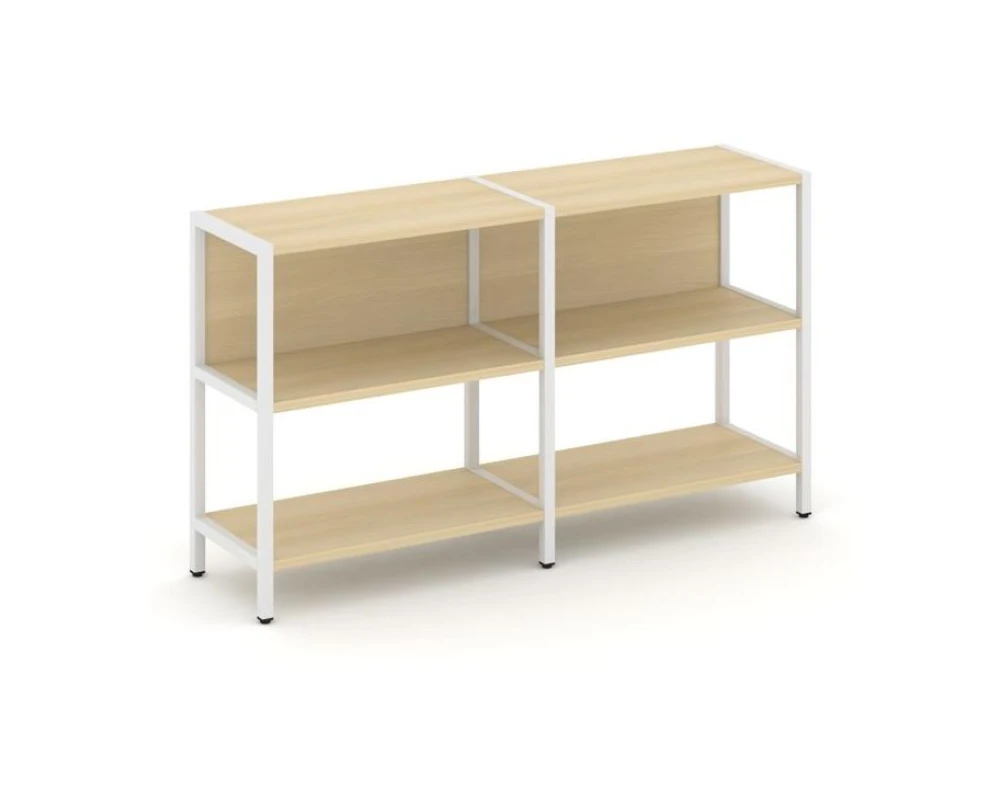 Двухсекционный стеллаж двухярусный 1590х400х879 Шелф Систем / Shelf System