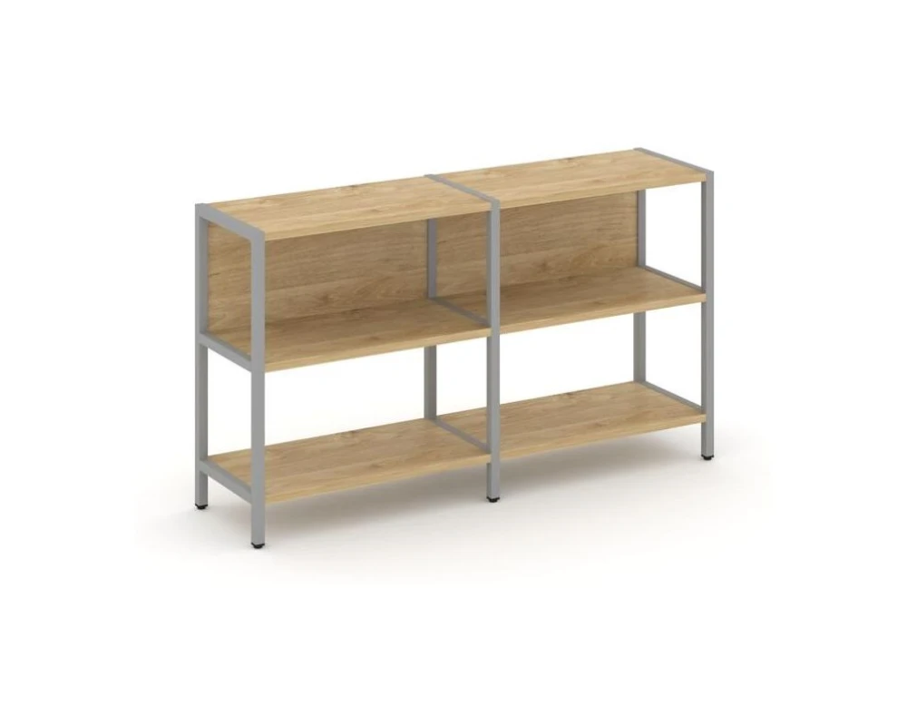 Двухсекционный стеллаж двухярусный 1590х400х879 Шелф Систем / Shelf System