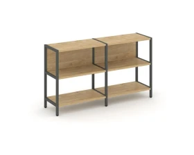 Двухсекционный стеллаж двухярусный 1590х400х879 Шелф Систем / Shelf System images
