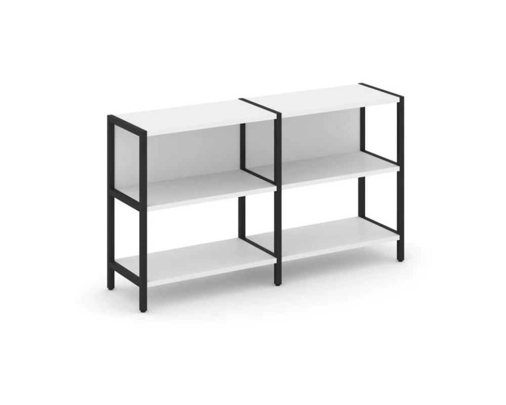 Двухсекционный стеллаж двухярусный 1590х400х879 Шелф Систем / Shelf System