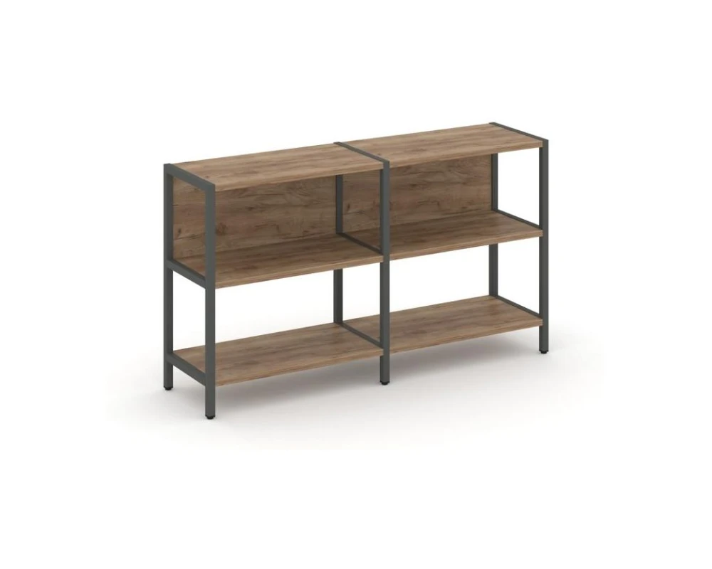 Двухсекционный стеллаж двухярусный 1590х400х879 Шелф Систем / Shelf System