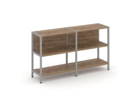Двухсекционный стеллаж двухярусный 1590х400х879 Шелф Систем / Shelf System images