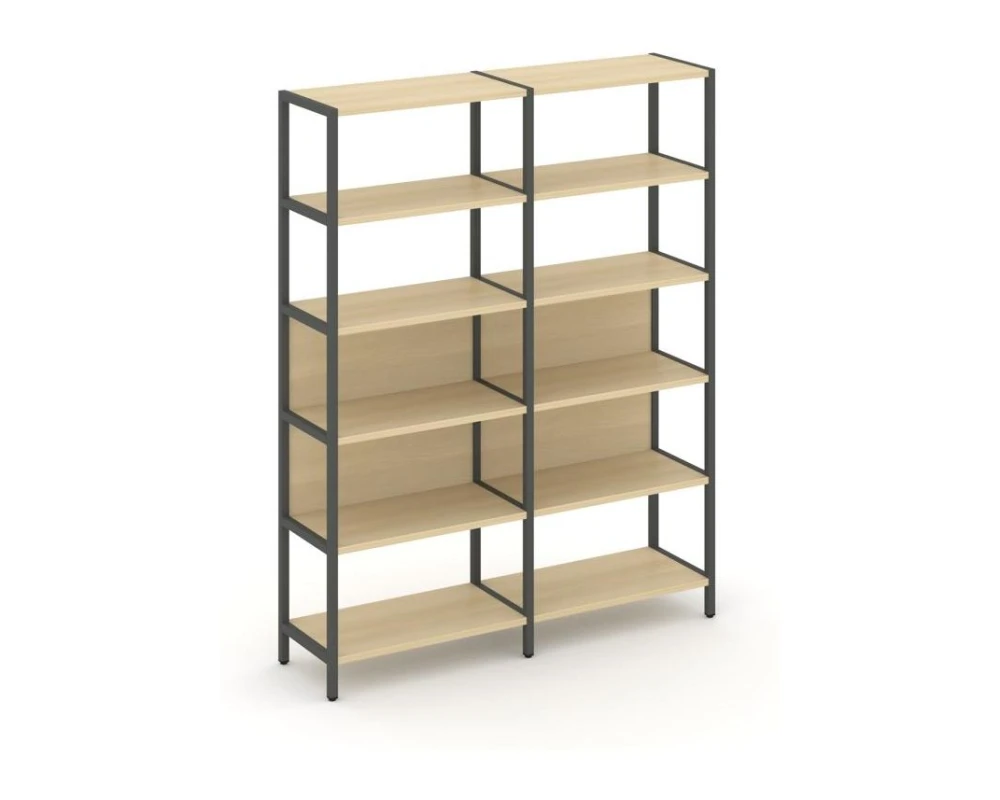 Двухсекционный стеллаж пятиярусный 1590х400х1980 Шелф Систем / Shelf System