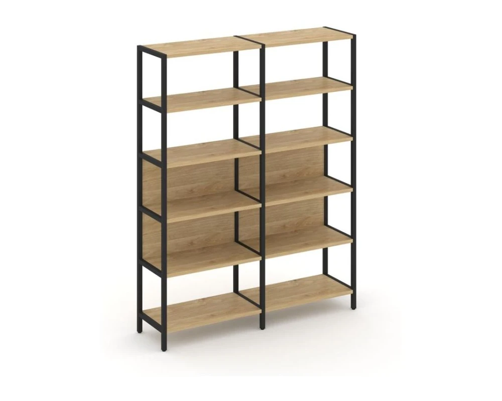 Двухсекционный стеллаж пятиярусный 1590х400х1980 Шелф Систем / Shelf System