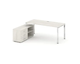 Стол письменный с греденцией левой на П-образном каркасе 1380x700x750 Стайл Проджект Директ Люкс / Style Project Direct Lux images
