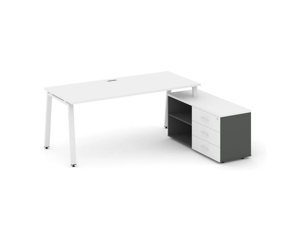 Стол письменный с греденцией правой на А-образном каркасе 1780x1580x750 Стайл Проджект Директ / Style Project Direct