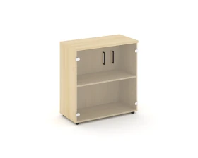 Шкаф низкий широкий прозр. стекло 796x400x833 зад. стенка HDF Стайл Проджект / Style Project images
