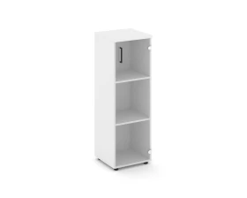 Шкаф средний узкий правый прозр. стекло 400x400x1203 Стайл Проджект / Style Project images