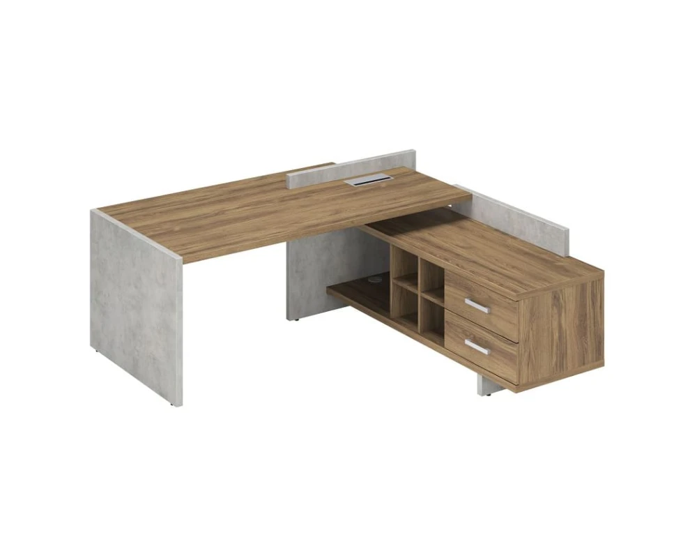 Стол правый 2000x1798x840 Вуд Стоун / Wood&Stone